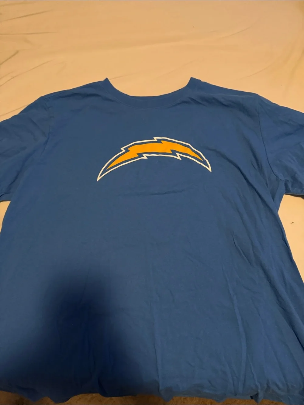 Nike Blue Short Sleeve Tee with Yellow Lightning Logo